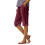 Bermudas de algodón y lino para mujer, pierna recta y elástico. 3