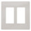 White Rectangular Screwless Wall Plate Set 4.72x4.72x0.28 in 3