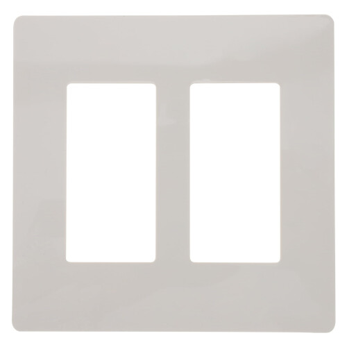 White Rectangular Screwless Wall Plate Set 4.72x4.72x0.28 in 2