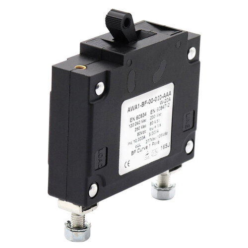 Hydraulic Electromagnetic Circuit Breaker 20A Black 1