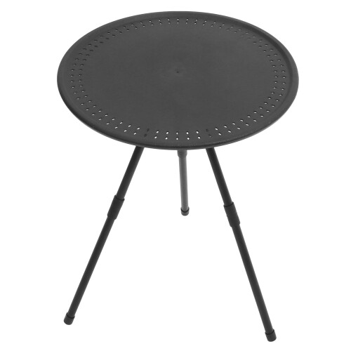Compact Black Round Folding Table Outdoor Use 2