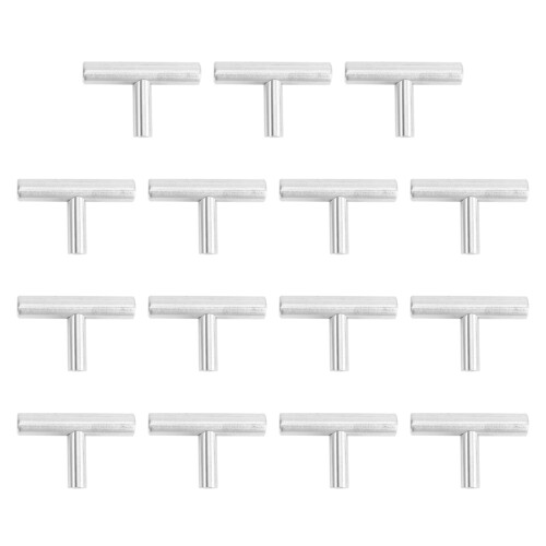 Pull Handle Cabinet Knob Silver 3 Count 2