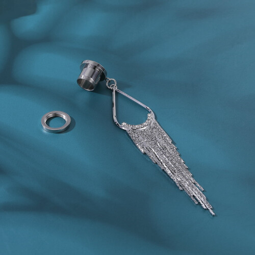 Ear Plug Tunnel Tassel Dangle Jewelry 2 Pcs 1