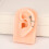 Stainless Steel Stud Earrings with Chain 4 Pcs 6