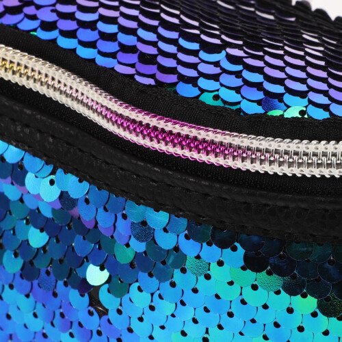 Reversible Sequin Fanny Pack Black 1 Set 2