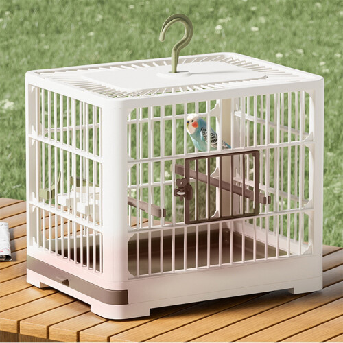 Portable Lightweight Bird Cage for Small Birds with 2