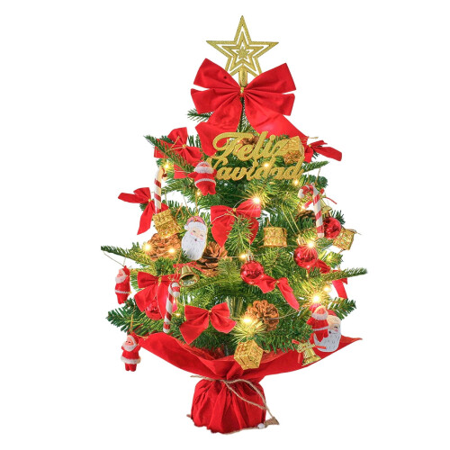 18 inch Artificial Christmas Tree with Warm White Lights 1