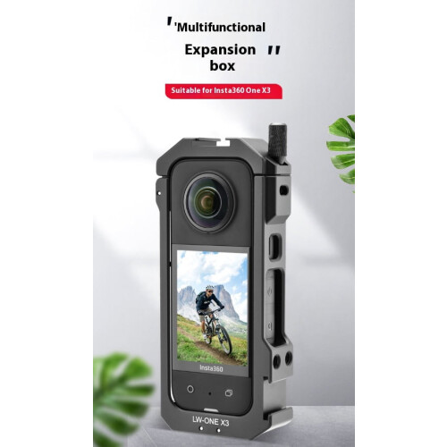 Aluminum Camera Cage for Insta360 X3 X4 with 1/4" Mount 1