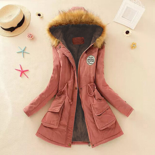 Women's Plus Size Hooded Long Sleeve Winter Blouse 1