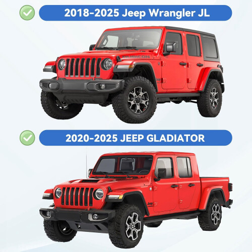 Window Visors for 2018-2026 Jeep Wrangler JL and Gladiator 1