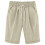 Bermudas de algodón y lino para mujer, color liso, corte recto. 3