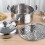 Multi-Layer Steamer Pot Stainless Steel 3-Tier 2