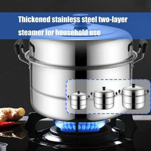 Multi-Layer Steamer Pot Stainless Steel 3-Tier 2
