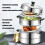 Multi-Layer Steamer Pot Stainless Steel 3-Tier 7