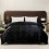 Queen Size Satin Duvet Cover 203x229cm Black Polyester 2