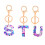 Alphabet Initial Keychain for Women A-Z Epoxy Charm 3