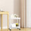 Plastic Storage Rack with Wheels White 30x20x89.5 cm ABS 4