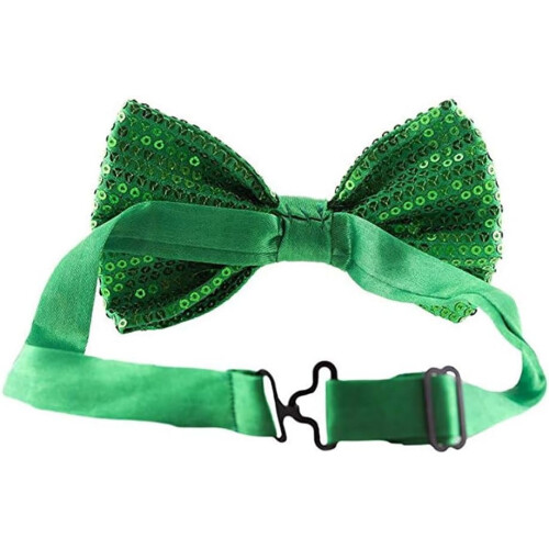 Men's Pre-Tied Bow Tie Shiny Sequin Adjustable Tuxedo Bow 2