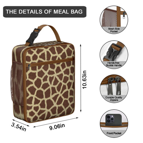 Giraffe insulated lunch bag waterproof thermal tote 1