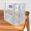 Drawer Storage Cabinet White Plastic Desk Organizer 2