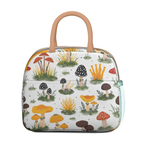 Lunch Tote Bag Leakproof Mushroom Design 1 Pack 1