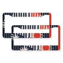 Christmas Piano Keys License Plate Frame Black Red 2 Pack