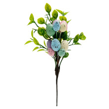 Artificial Easter Floral Pick with Eggs and Berries 10 inch