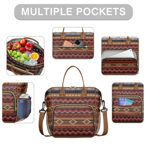 Bohemian Picnic Bag Vintage Thermal Lunch Box 1