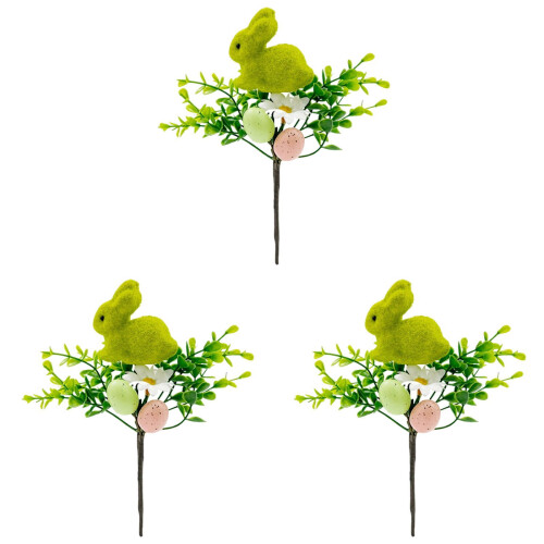 Artificial Easter Flowers with Eggs and Berries 3 pcs 10