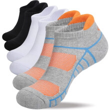 Lågt skurna, stötdämpande, skavfria löparstrumpor, unisex, 6-pack