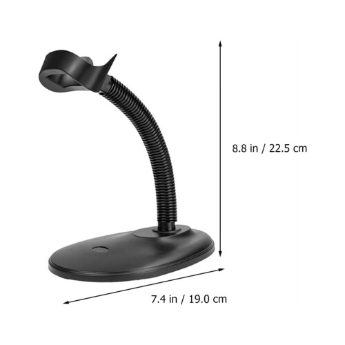 Barcode Scanner Desk Holder Black ABS 1 Pack 2