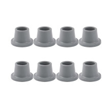 Shower Chair Feet Gray Rubber Tips 8 Pack