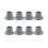 Shower Chair Feet Gray Rubber Tips 8 Pack 1