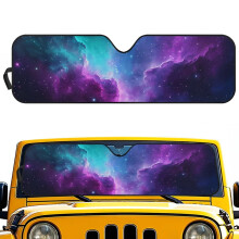 Foldable Purple Galaxy Windshield Sun Shade for Jeep