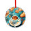 Coffee and Bread Christmas Ornament Glass Round 1 Pack 1