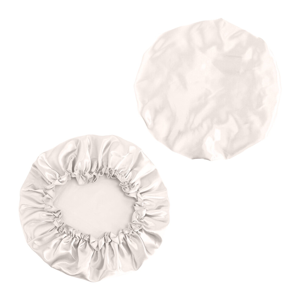 FAMTKT Reusable Shower Cap Satin Black