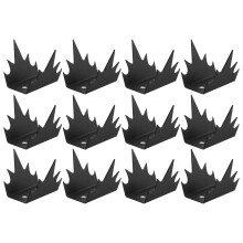 Black Metal Security Fence Spikes Anti-Climb 1 Set