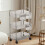 Clear Acrylic 3-Tier Movable Trolley with Wheels and Handle 5