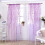 Bifavgk Willow Voile Sheer Curtain Panel Purple 1