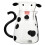 Cow-shaped glass water pitcher white 1 piece 4