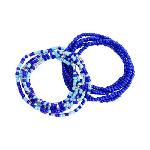 Waist Bead Chain Bohemian Navy Blue 2 pcs