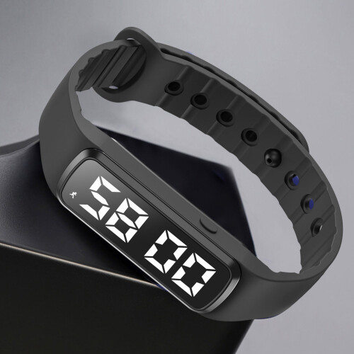 Waterproof Pedometer Watch for Seniors LCD Display Large