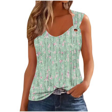 Women's Floral Printed Summer Tank Top S-2XL
