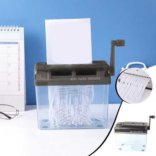 Mini Hand Shredder A6 Paper Cutter 2-Sheet Manual