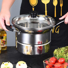 Stainless Steel Saucepan and Frying Pan Set with Lid and