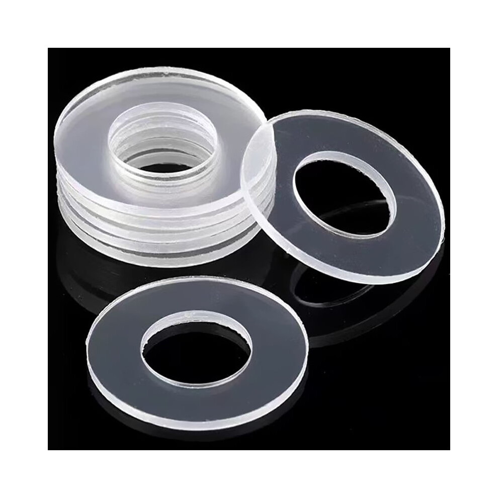 Clear Plastic Flat Washers For Faucet Pipe 100 Pcs 9085618089518