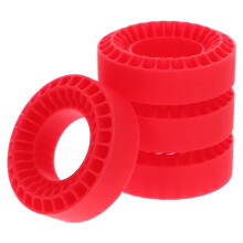 Silicone Rubber RC Car Tire Inserts Red 4-Pack