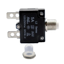 5 Amp Circuit Breaker Push-Button Reset Clear Housing