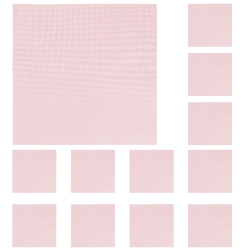 Cotton Embroidery Fabric 30x30cm Solid Color with Grid 12