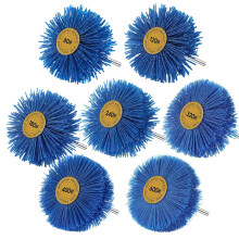 Nylon Wheel Brush Set 1/4 inch Shank 7 pcs 80-600 Grit
